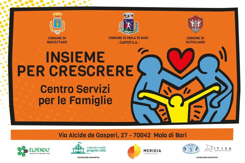 Mola di Bari: inaugura il Centro Servizi per le Famiglie “Insieme per Crescere” 
